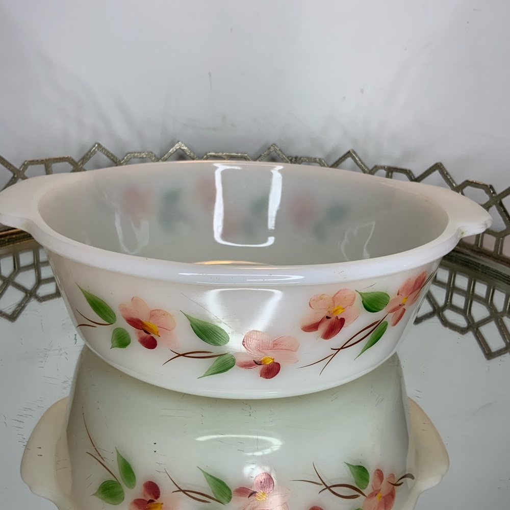 Casserole Fire King Apple Dogwood Blossom 2 Qt. N1